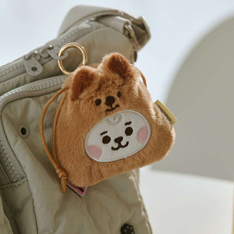 BT21 Official Fluffy Mini Bag Charm Pouch - FREE SHIPPING – kheartshop