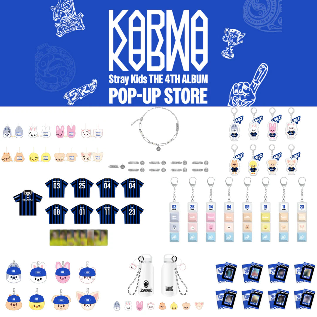 stray kids KARMA POPUP MD QR うちわ ミラー ハン 2025 STRAY KIDS POP-UP STORE] OFFICIAL MD + WEEK 1 POB