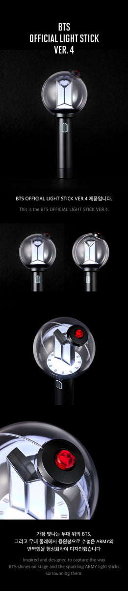 BTS OFFICIAL LIGHTSTICK VER.4 + CRADLE – kheartshop