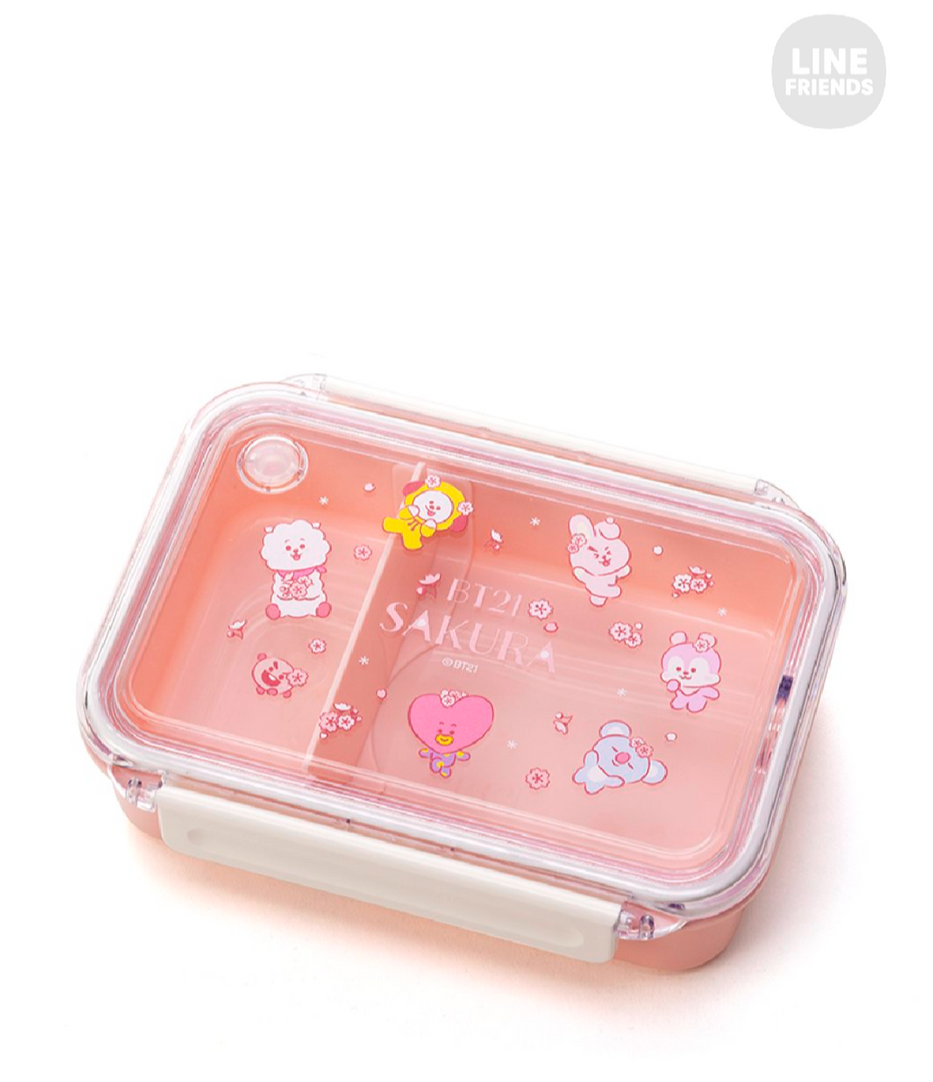 BT21 JAPAN - Official SAKURA Lunch Box and Cutlery Set Special