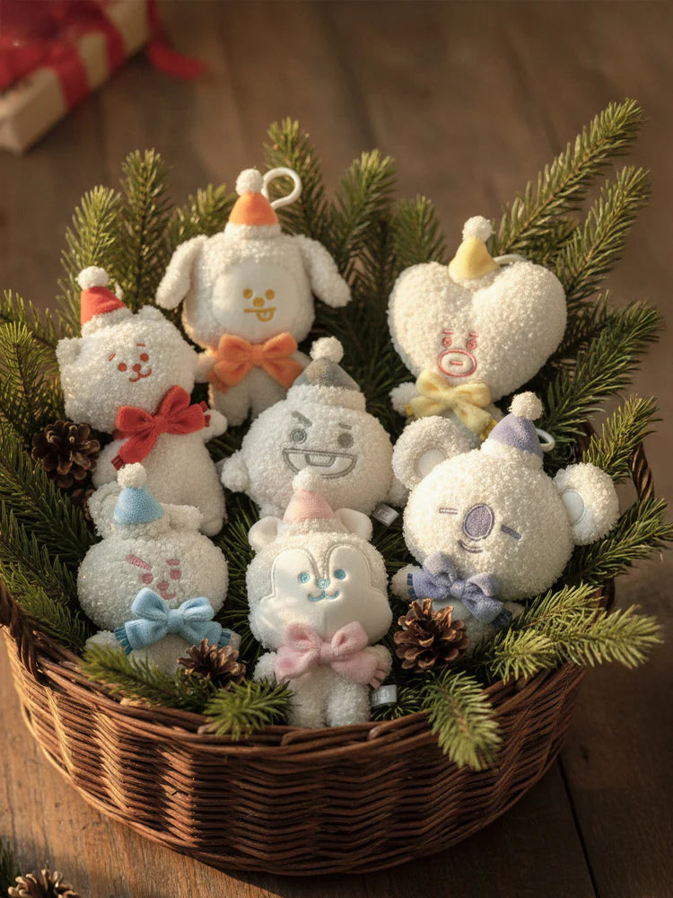 BT21 Official SNOWMAN Plush Keyring 15cm – kheartshop