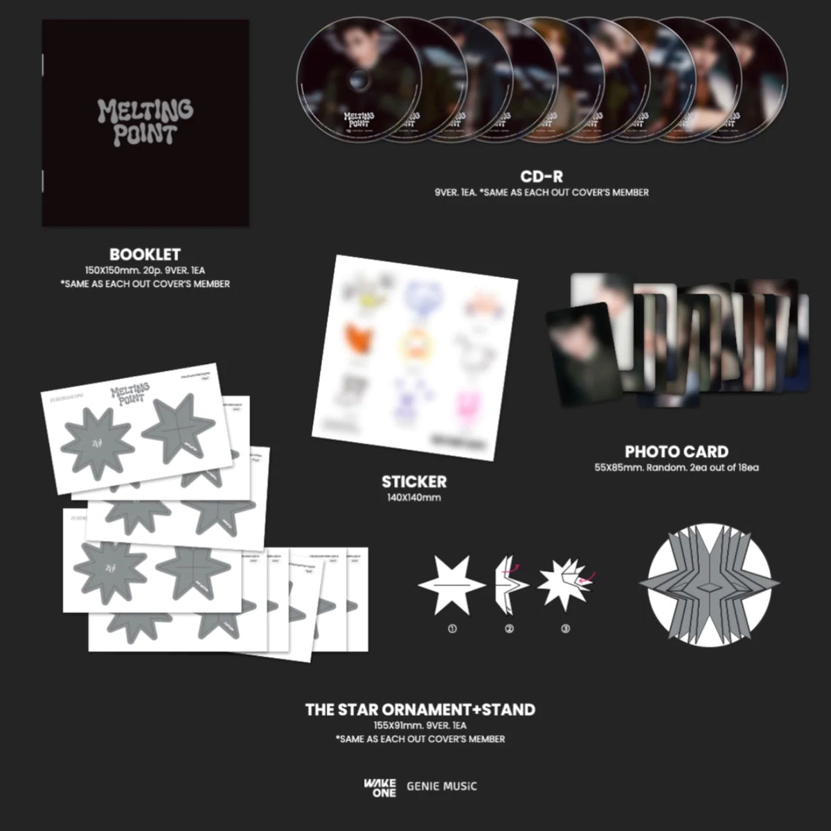 ゼベワン　melting point 　等々　セット ZEROBASEONE ZB1 - Melting Point 2nd Mini Album Digipack Version +