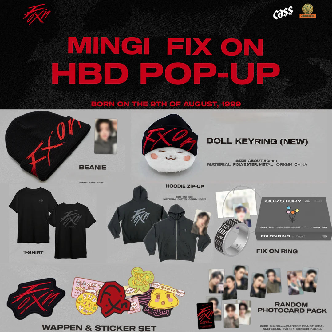 ATEEZ MINGI - FIX ON HBD POP-UP Official MD (Pre-Order NOVEMBER ATEEZ MINGI - FIX ON HBD POP-UP Official MD (Pre-Order NOVEMBER