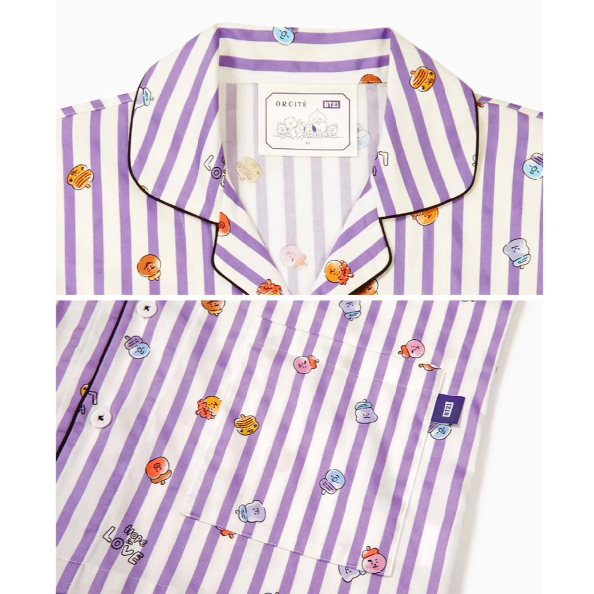 bt21 shirts striped