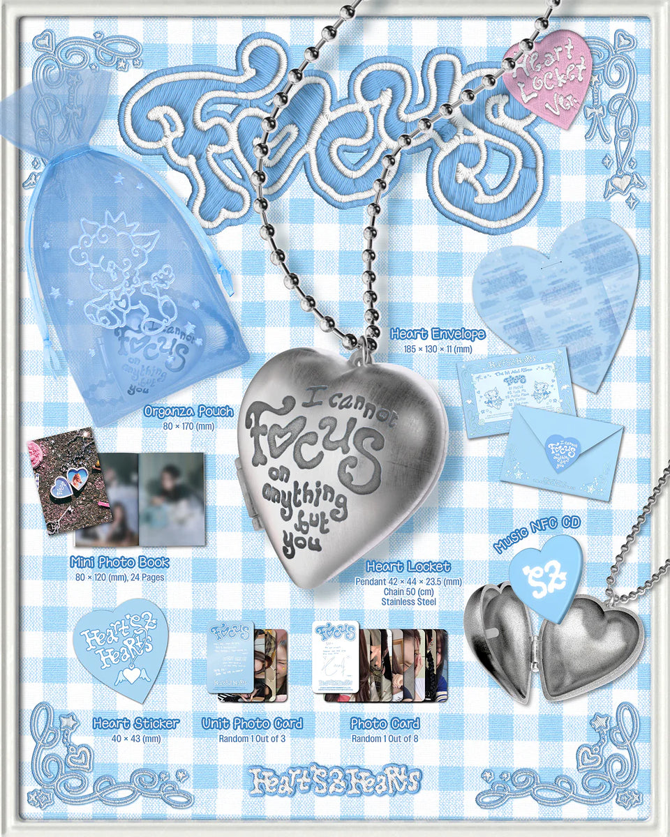 HEARTS2HEARTS - FOCUS 1st Mini Album Heart Locket Ver – kheartshop