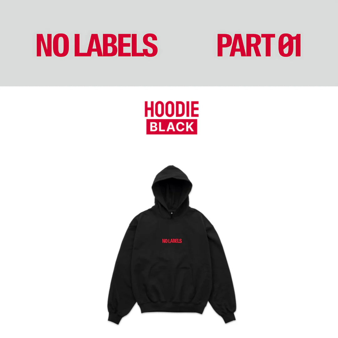 アイドル TXT YEONJUN NO LABELS Hoodie (Black) M TXT YEONJUN NO LABELS Hoodie (Black) M Yeonjun's Solo Album 'No