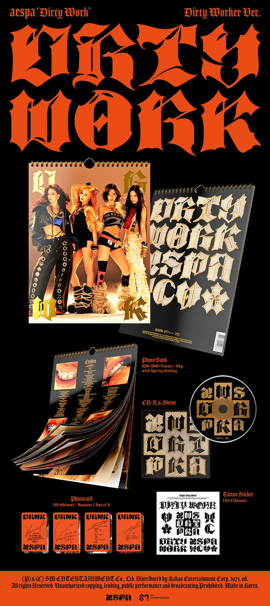 aespa - DIRTY WORK Single Album DIRTY WORKER Ver – kheartshop