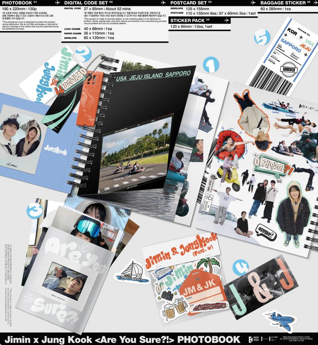 BTS JIMIN & JUNGKOOK - Are You Sure? Official Photobook – kheartshop