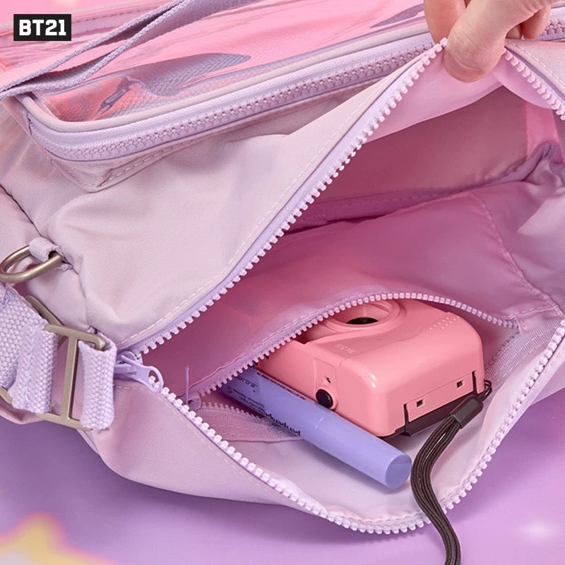 BT21 Official Clear Pocket Multi Crossbody Bag The Journey