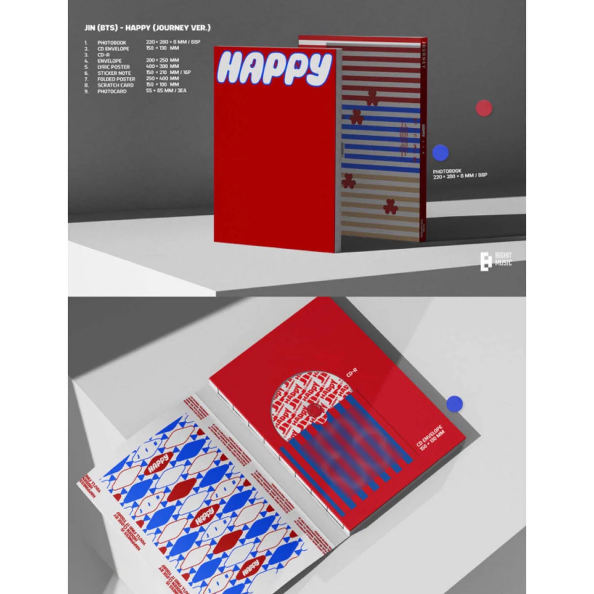 BTS JIN - HAPPY 1st Solo Album – kheartshop