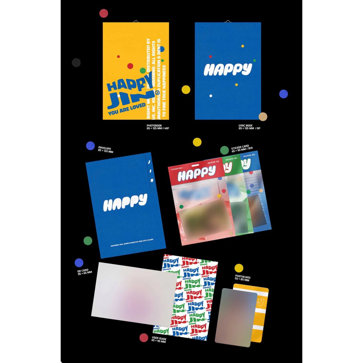 BTS JIN - HAPPY 1st Solo Album (Weverse Ver) – kheartshop