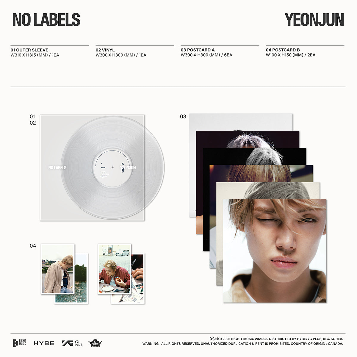 TXT YEONJUN - NO LABELS PART 02 LP Ver – kheartshop