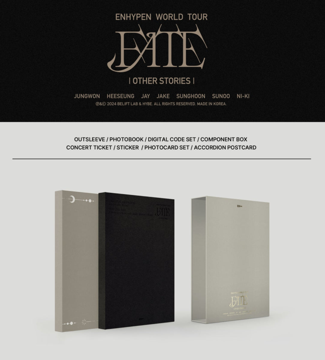 ENHYPEN WORLD TOUR FATE Other Stories Version – kheartshop