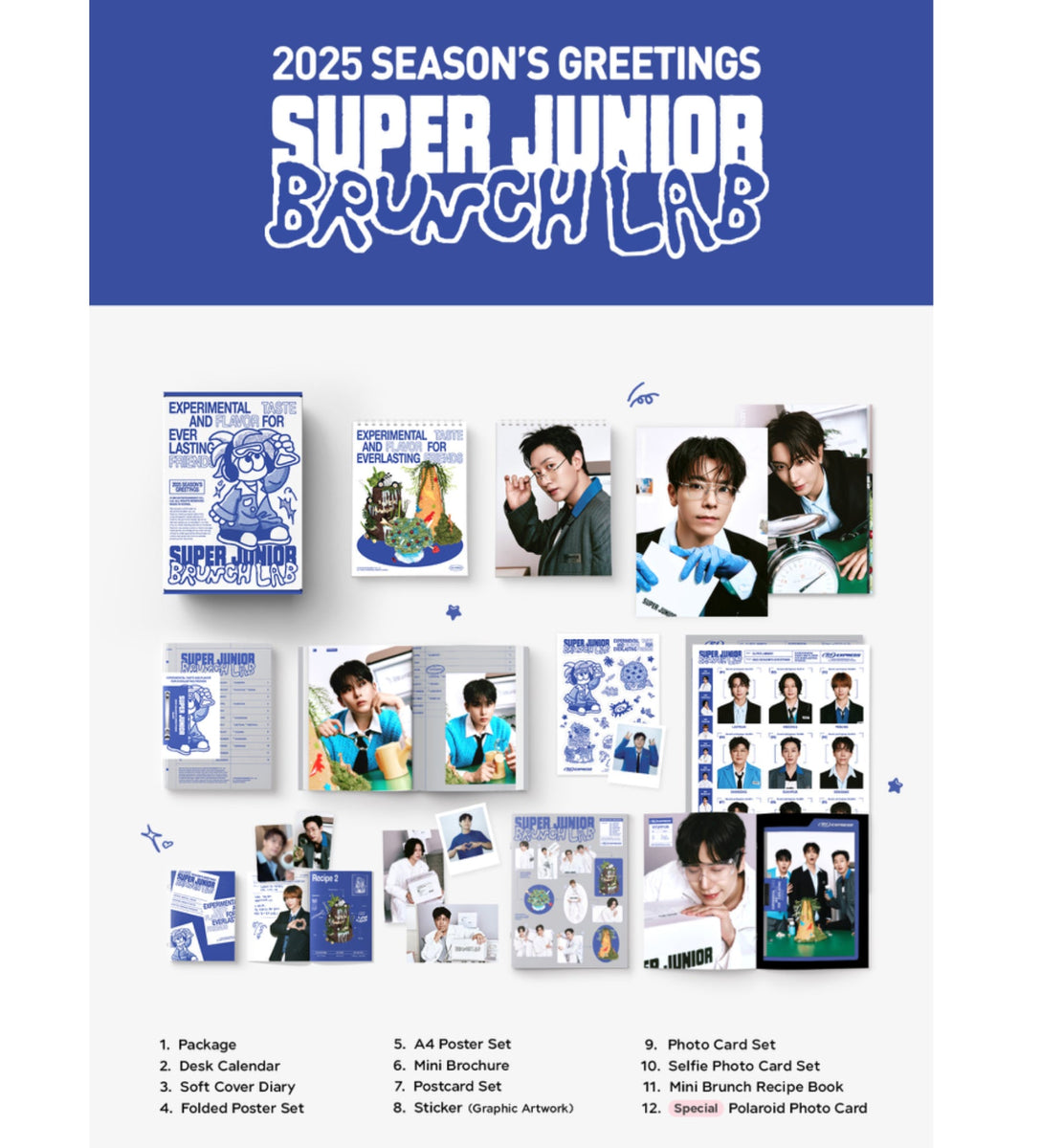 super junior アップグレードグッズセット　未開封 SUPER JUNIOR - BRUNCH LAB 2025 Official Season's Greetings + POB