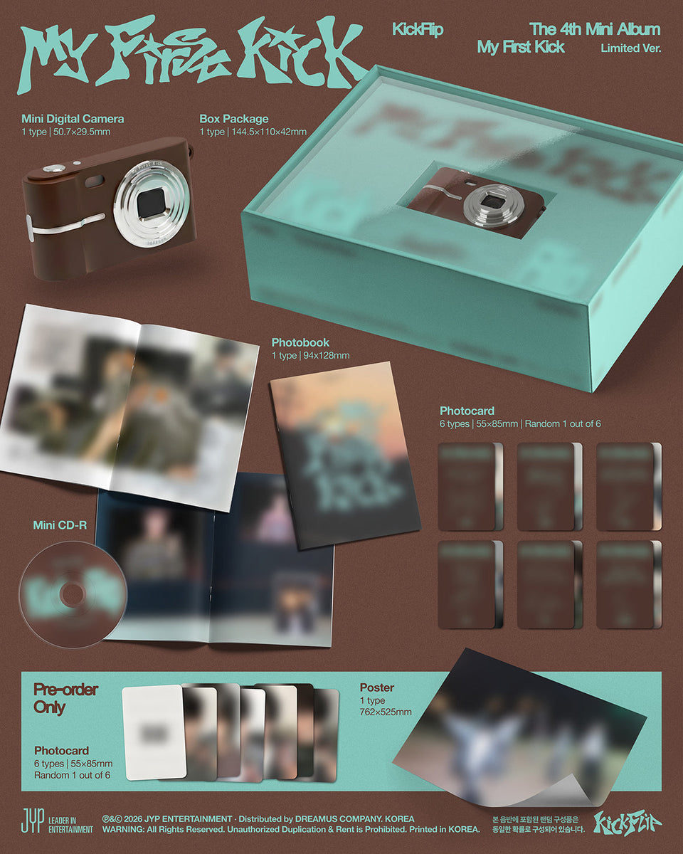 KICKFLIP - MY FIRST KICK 4th Mini Album LIMITED Ver – kheartshop