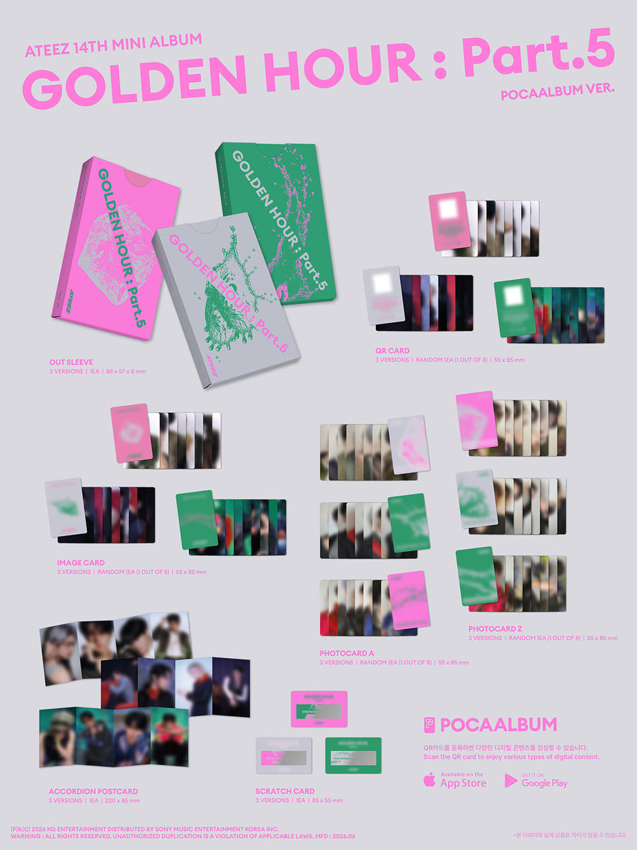 ATEEZ - GOLDEN HOUR : PART 5 POCA Ver – kheartshop