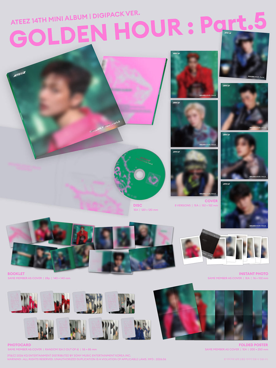 ATEEZ - 14th Mini Album ATEEZ GOLDEN HOUR : PART.5 ( DIGIPACK VER