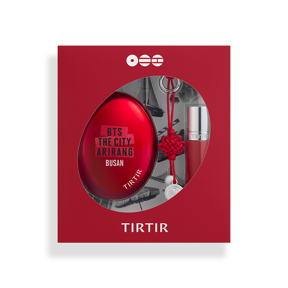 TIRTIR x BTS THE CITY BUSAN ICONIC RED DUO Set (Cushion + Lip Oil