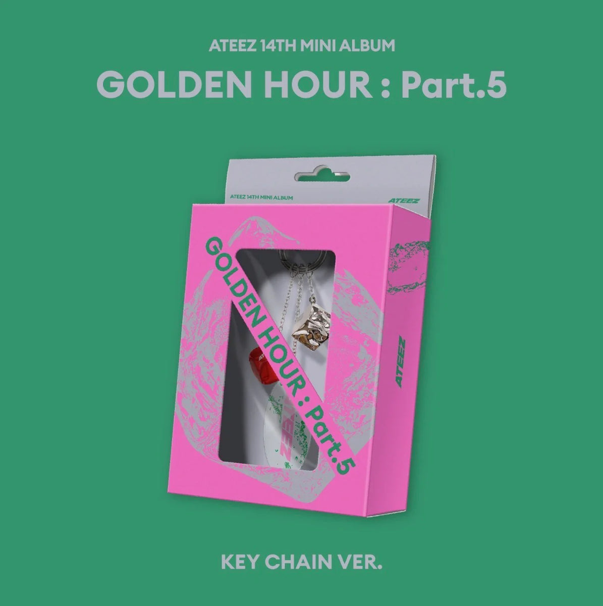 ATEEZ - GOLDEN HOUR : PART 5 KEYCHAIN Ver – kheartshop