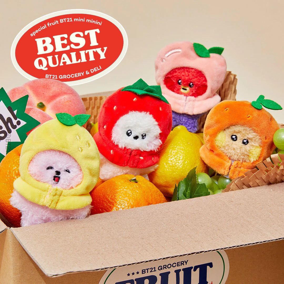 BT21 Official Grocery Fruit Fresh Mini Minini Doll & Keyring BT21 Official Grocery Fruit Fresh Mini Minini Doll & Keyring