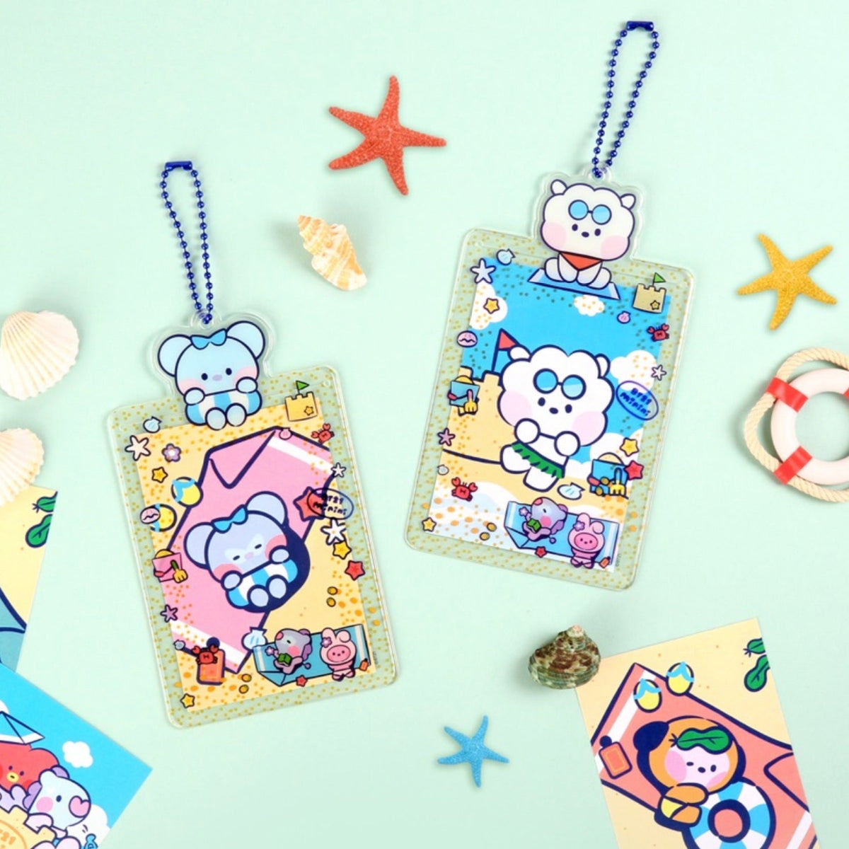 BT21 Official Minini Photocard Holder Summer Sky Version - kheartshop
