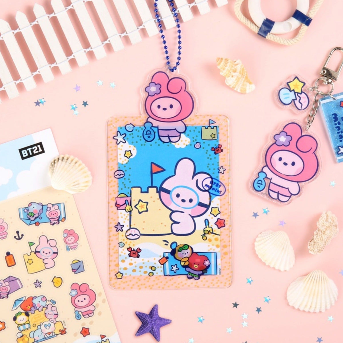 BT21 Official Minini Photocard Holder Summer Sky Version - kheartshop