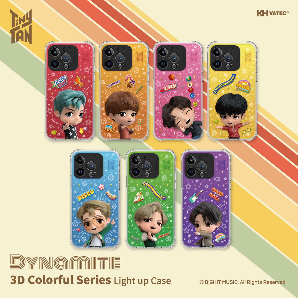 BTS TinyTAN Official Dynamite 3D Light up Phone Case iPhone and