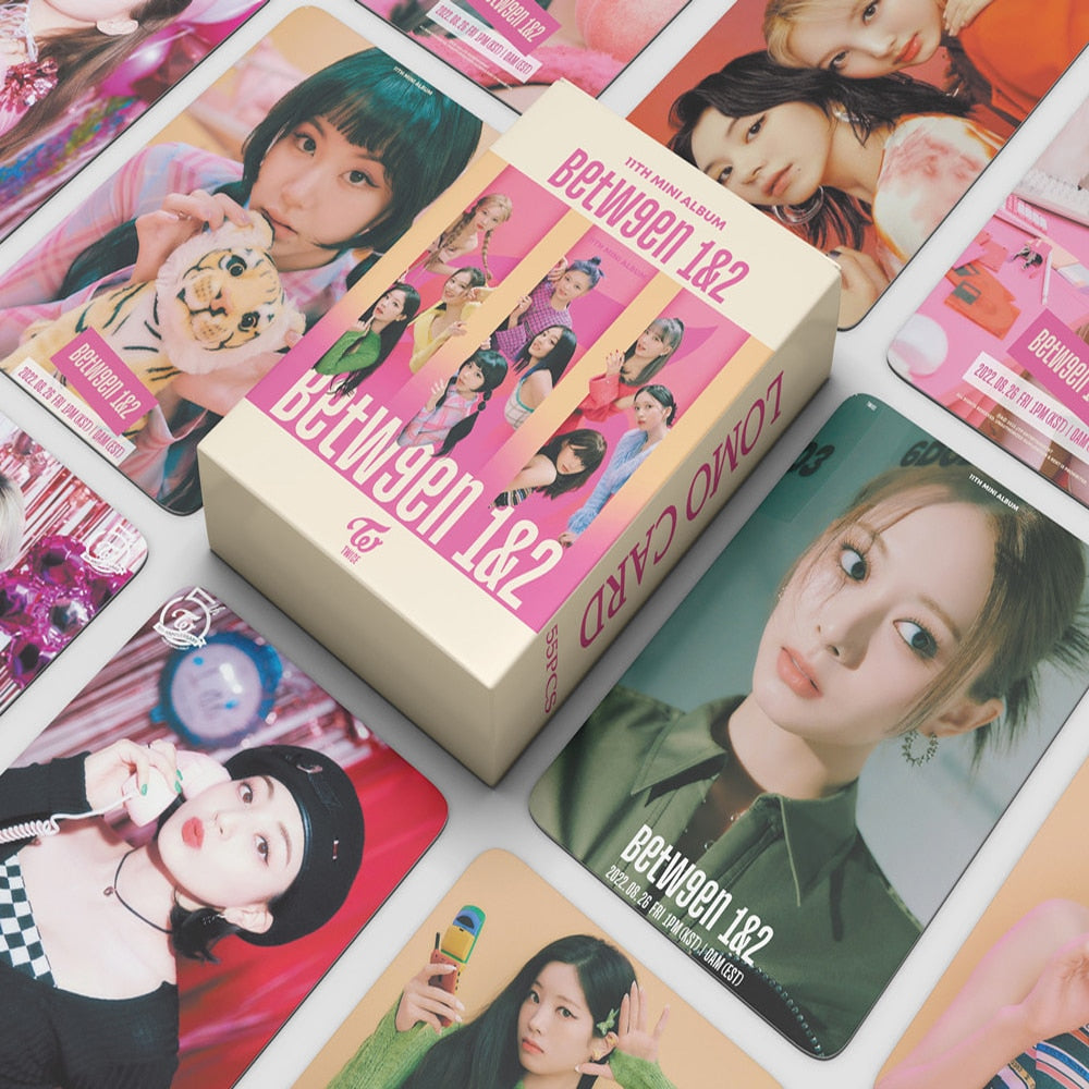 55pcs/set TWICE Between 1&2 Photocards Lomo Cards Set (Fan Goods