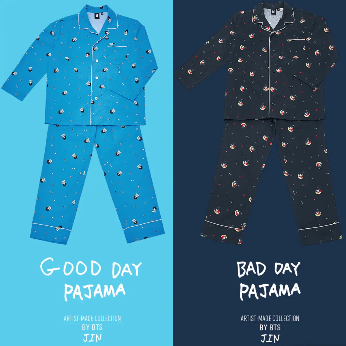 BTS JIN アーティストメイド BAD DAY パジャマ M ARTIST MADE COLLECTION - JIN GOOD DAY / BAD DAY PAJAMA (M&L