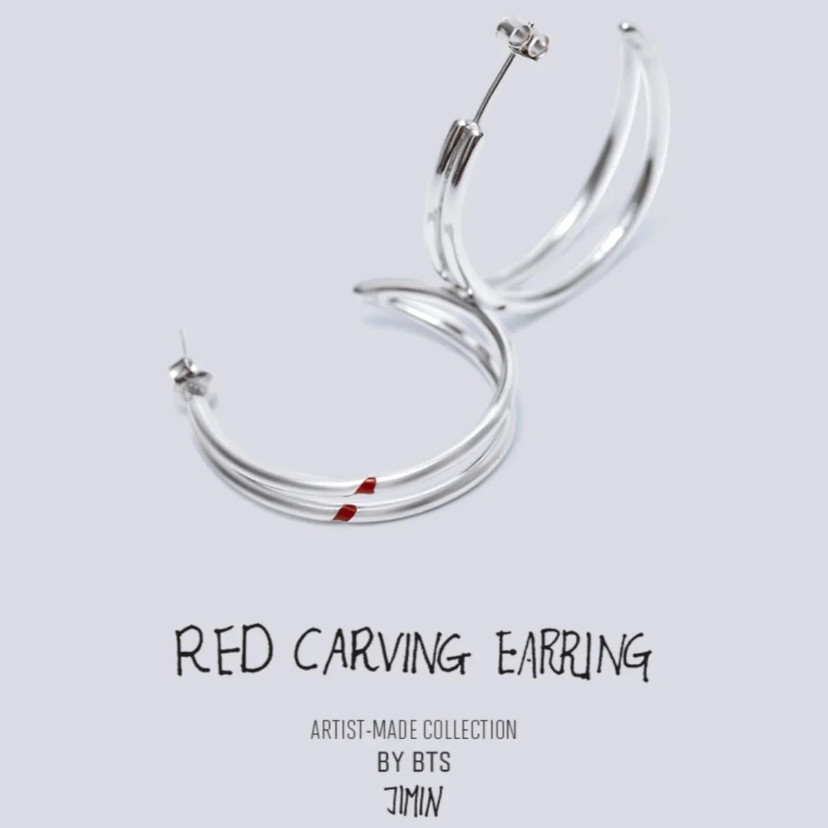 BTS ジミン RED CARVING EARRING ピアス イヤリング