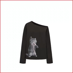 KPOP STYLE - BLACKPINK LISA Kitten Shirt