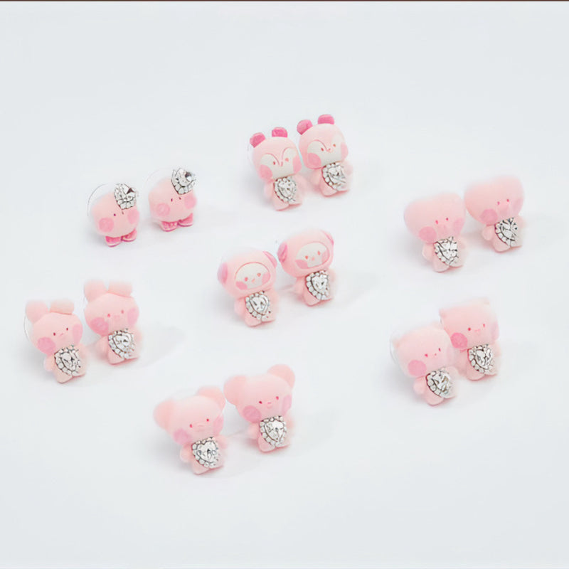 BT21 x SANFU - Official Pink Edition Stud Earrings – kheartshop