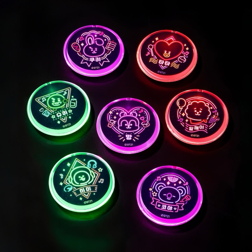 BT21 JAPAN - Official NEON LED BADGE (Random)