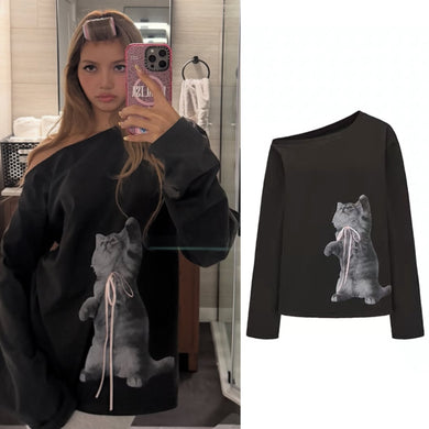 KPOP STYLE - BLACKPINK LISA Kitten Shirt