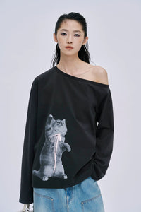 KPOP STYLE - BLACKPINK LISA Kitten Shirt