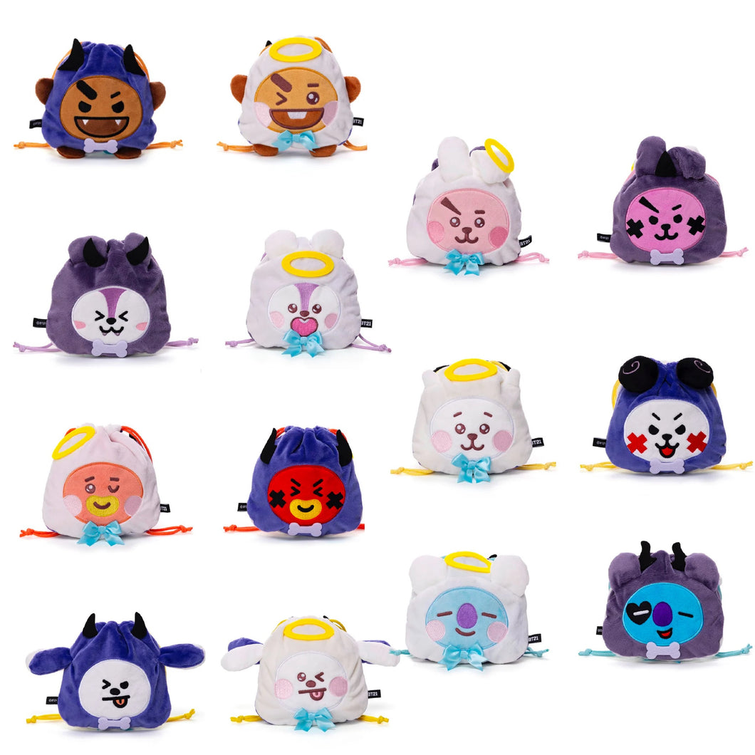 BT21 JAPAN - Official Angel & Villain Double Face Pouch