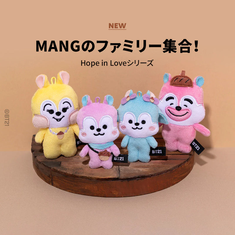 BT21 JAPAN - Official Hope In Love MANG Family Set Keyring Without