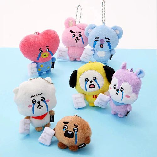 BT21 Official TODAY'S FACE TEARDROP Plush Keyring