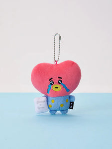 BT21 Official TODAY'S FACE TEARDROP Plush Keyring