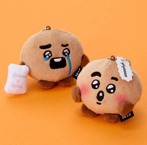 BT21 Official TODAY'S FACE HEARTBEAT Plush Keyring