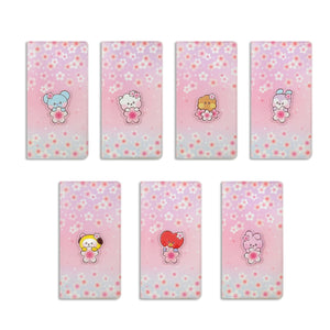 BT21 Minini Official Leather Patch Passport Cover Case L Size Cherry Blossom Ver
