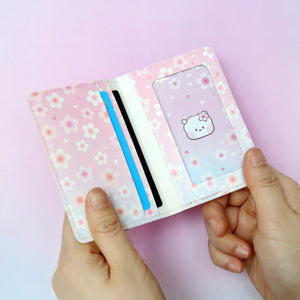 BT21 Minini Official Leather Patch Card Case Cherry Blossom Ver