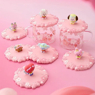 BT21 Baby Official SPRING FAIRY Glass Cup & Lid 340ml