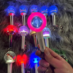 KPOP MINI LIGHTSTICK KEYCHAIN + Free Gift