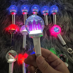 KPOP MINI LIGHTSTICK KEYCHAIN + Free Gift