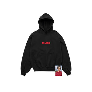 TXT YEONJUN - OFFICIAL NO LABELS PART01 BLACK HOODIE + Photocard