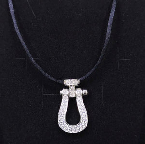 BTS Jin Style Silver .925 Horseshoe Necklace