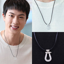 BTS Jin Style Silver .925 Horseshoe Necklace