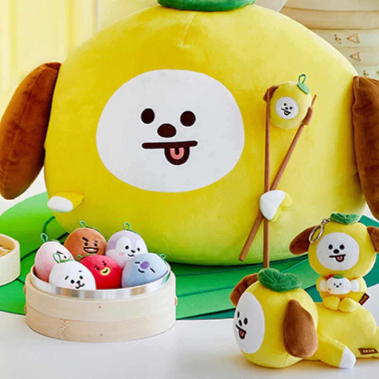 BT21 CHIMMY Official Chewy Chewy Jumbo Face Cushion 60cm BT21 CHIMMY Official Chewy Chewy Jumbo Face Cushion 60cm