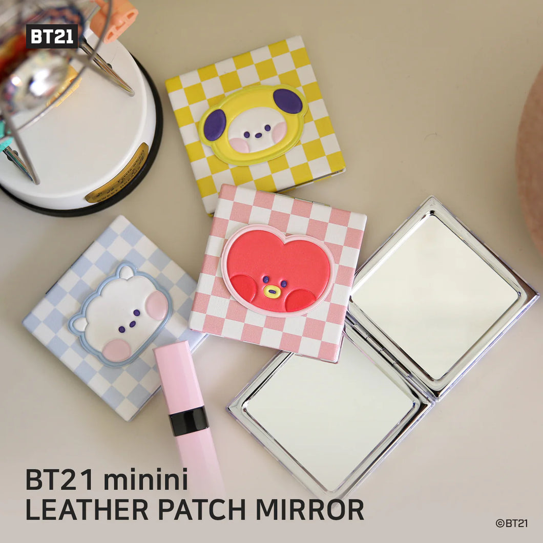 BT21 Minini Official Leather Patch Mirror